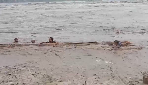 Yamuna river flowing above the danger mark