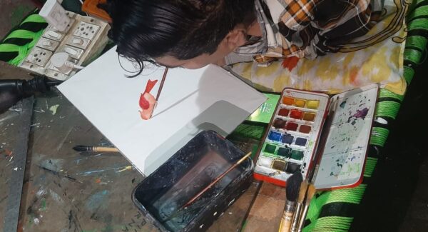 100% disabled in his hands and feet, Created 4,000 captivating paintings with his mouth, Salute to the spirit of this miraculous artist.