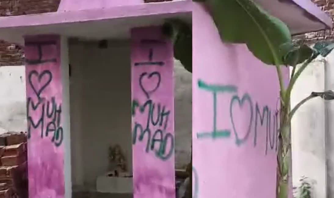 'I love Mohammad' written on the walls of four temples in Aligarh