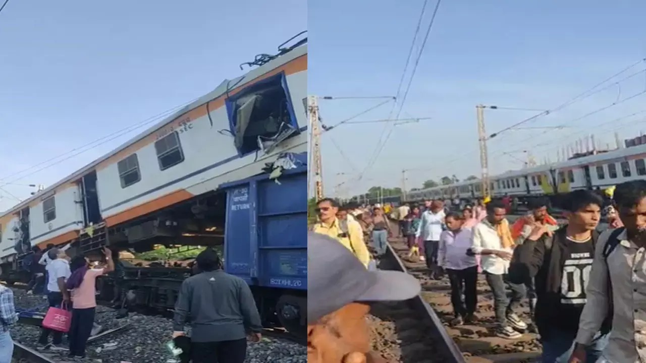 A freight train collided with a passenger train in Bilaspur