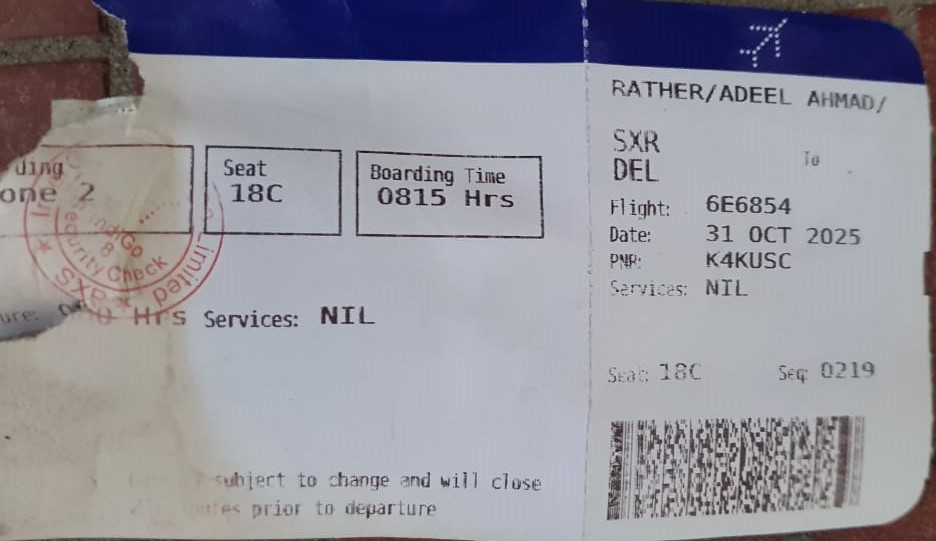 Dr. Adil had reached Delhi before the Red Fort blast, Adil flight ticket was found in the garbage outside his house.