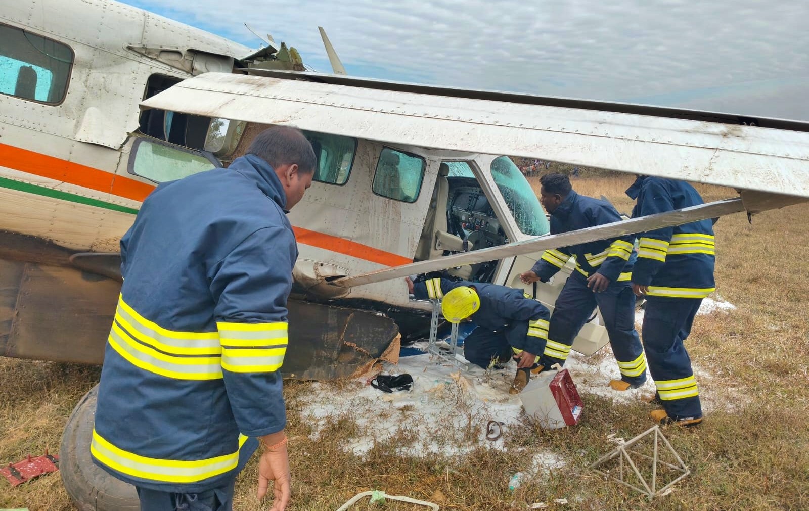 A charter plane crashed near Rourkela airstrip in Odisha.
