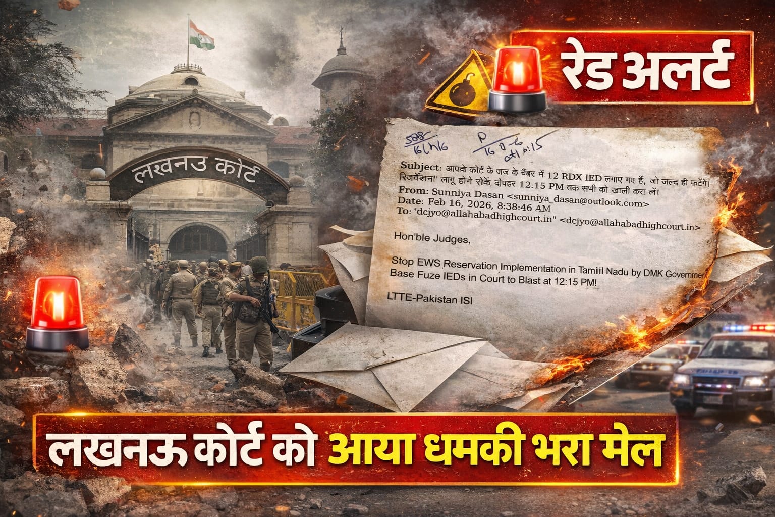 Lucknow court receives another bomb threat, ISI mentioned in email, Second such threat in three days