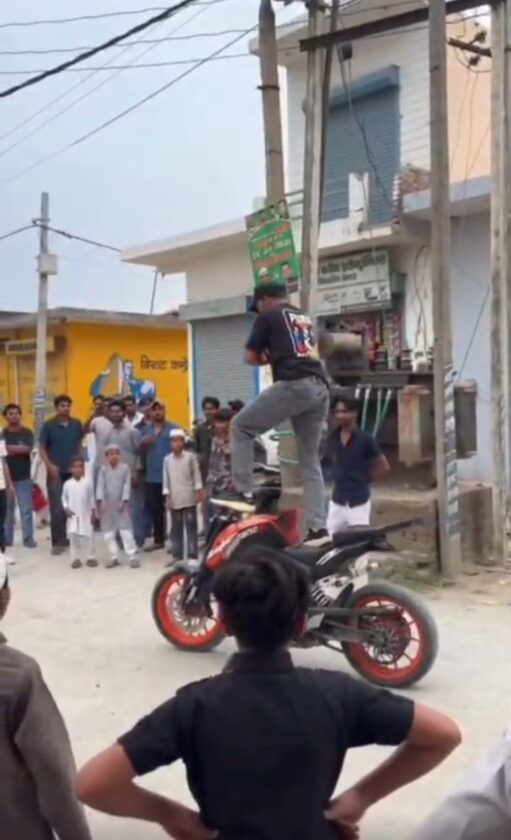 Bike stunt video goes viral in Saharanpur, Administration demands action in Saharanpur