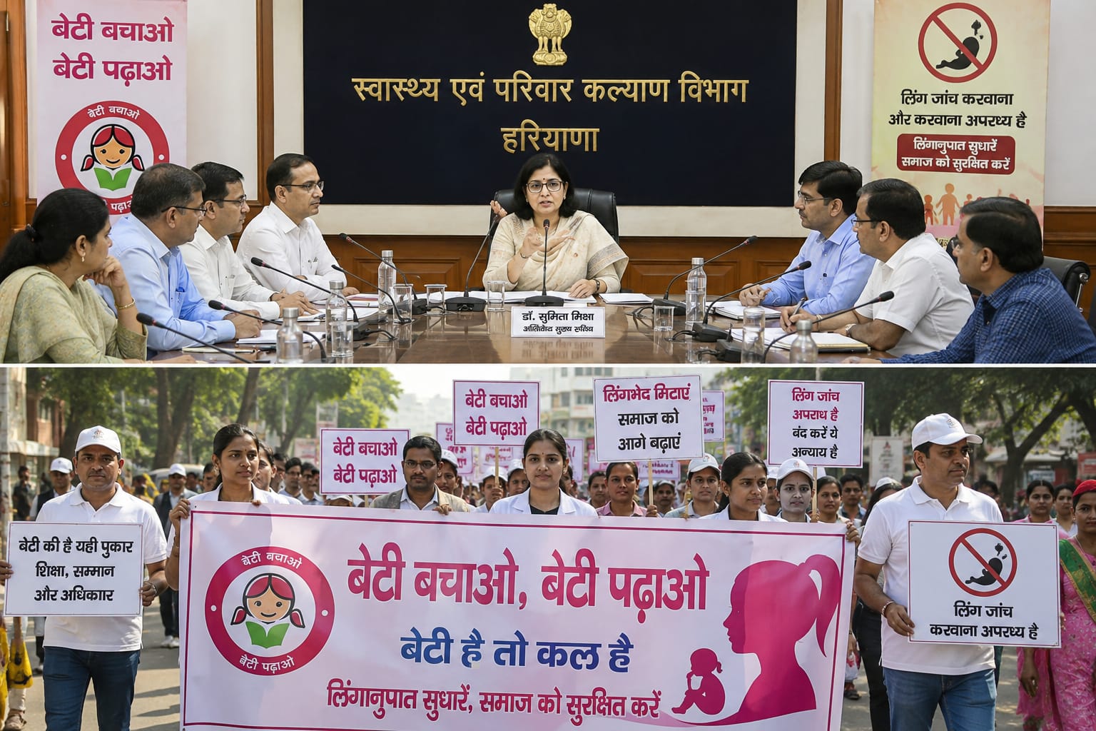 Government to take strict action to improve sex ratio in Haryana, Campaign against illegal sex determination to be intensified