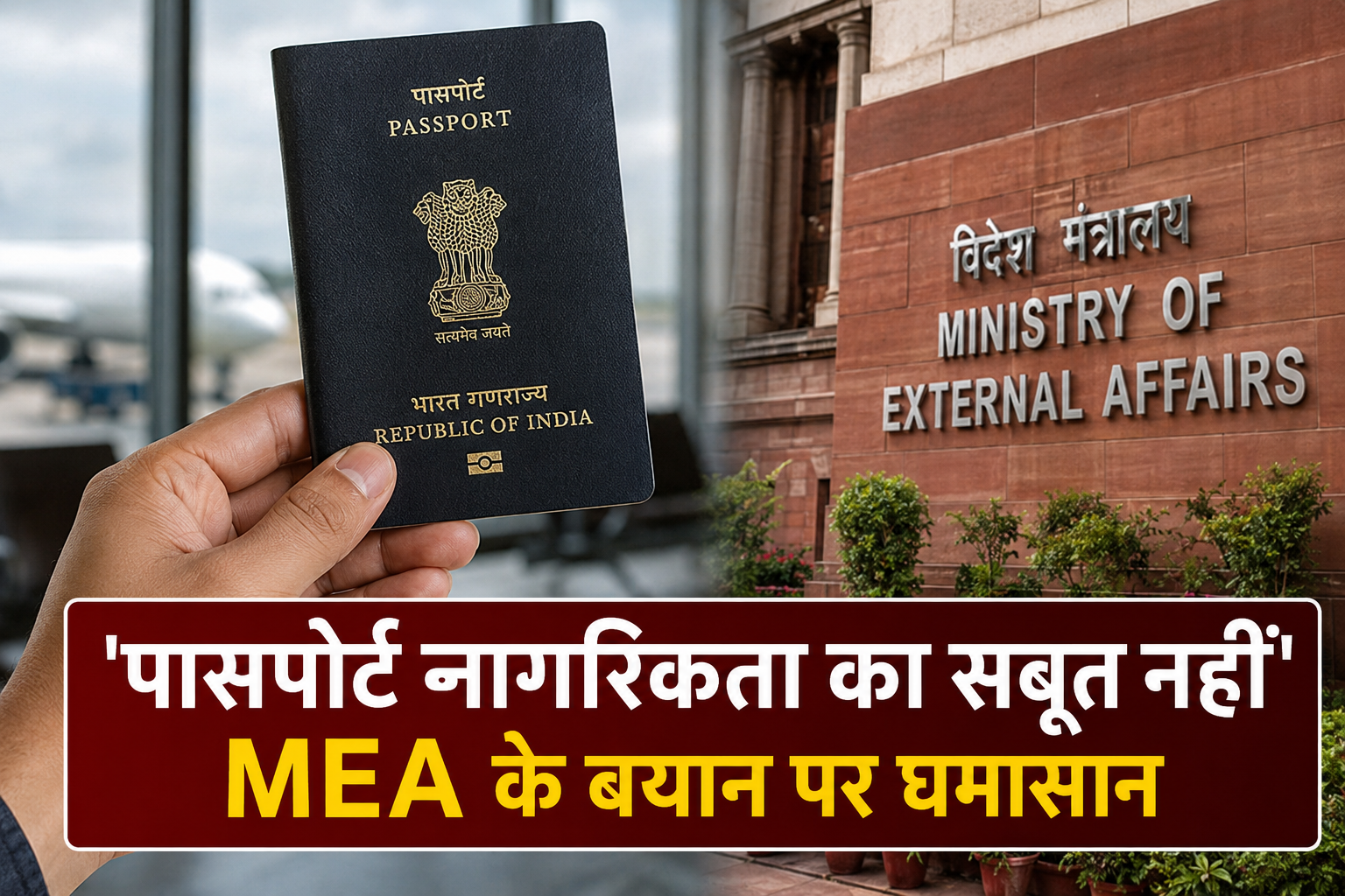 Ministry of External Affairs, Passport is not proof of citizenship, Passport, Ministry of External Affairs, Ministry of External Affairs Indian Passport,