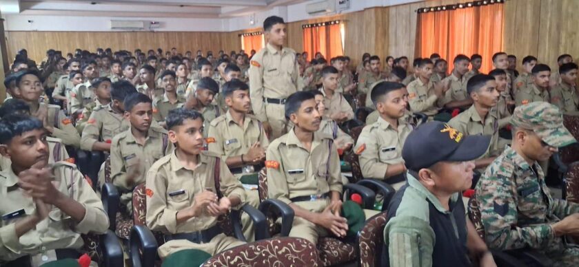 Cadets received career guidance, Social service and military training at the NCC camp.