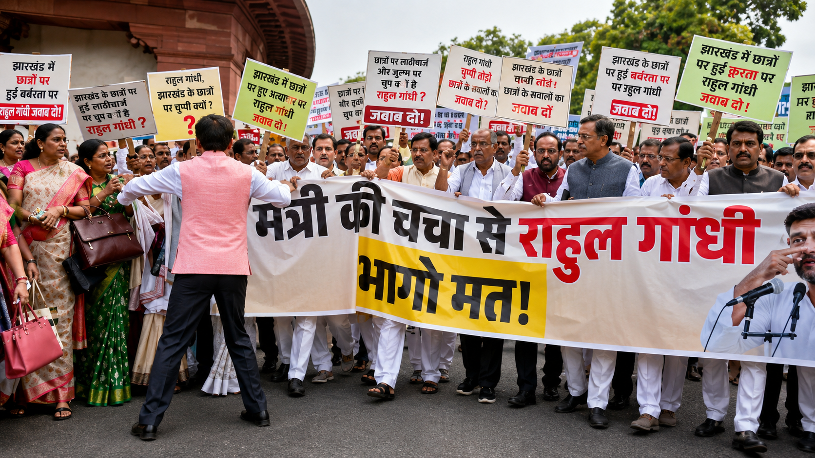 Parliament Monsoon Session 2026, NDA MPs Hold Protest March, Police Action Against Students, Action Against Students, NDA MPs Protest March in Parliament,