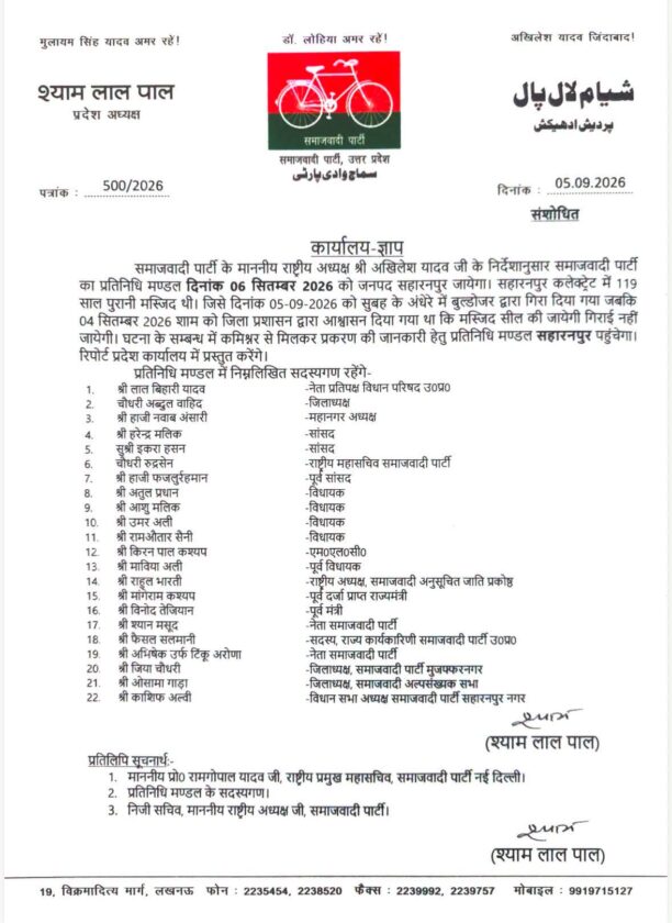 Saharanpur Mosque Incident Politics