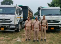 चिलकाना में अवैध खनन पर कार्रवाई, बिना रॉयल्टी और ओवरलोड तीन डंपर सीज