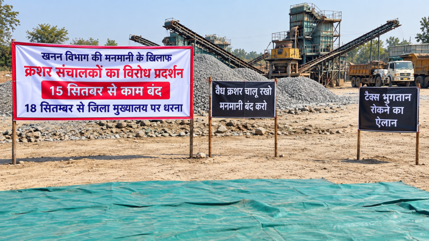 खनन विभाग से भिड़े सहारनपुर के क्रशर कारोबारी, आधी रात से काम बंद; 18 सितंबर से धरना, टैक्स भुगतान रोकने का ऐलान