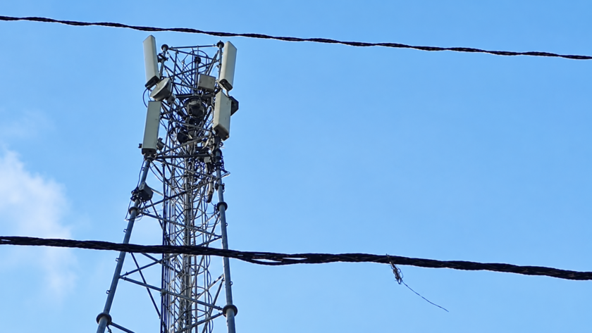 Teenage girl climbs mobile tower
