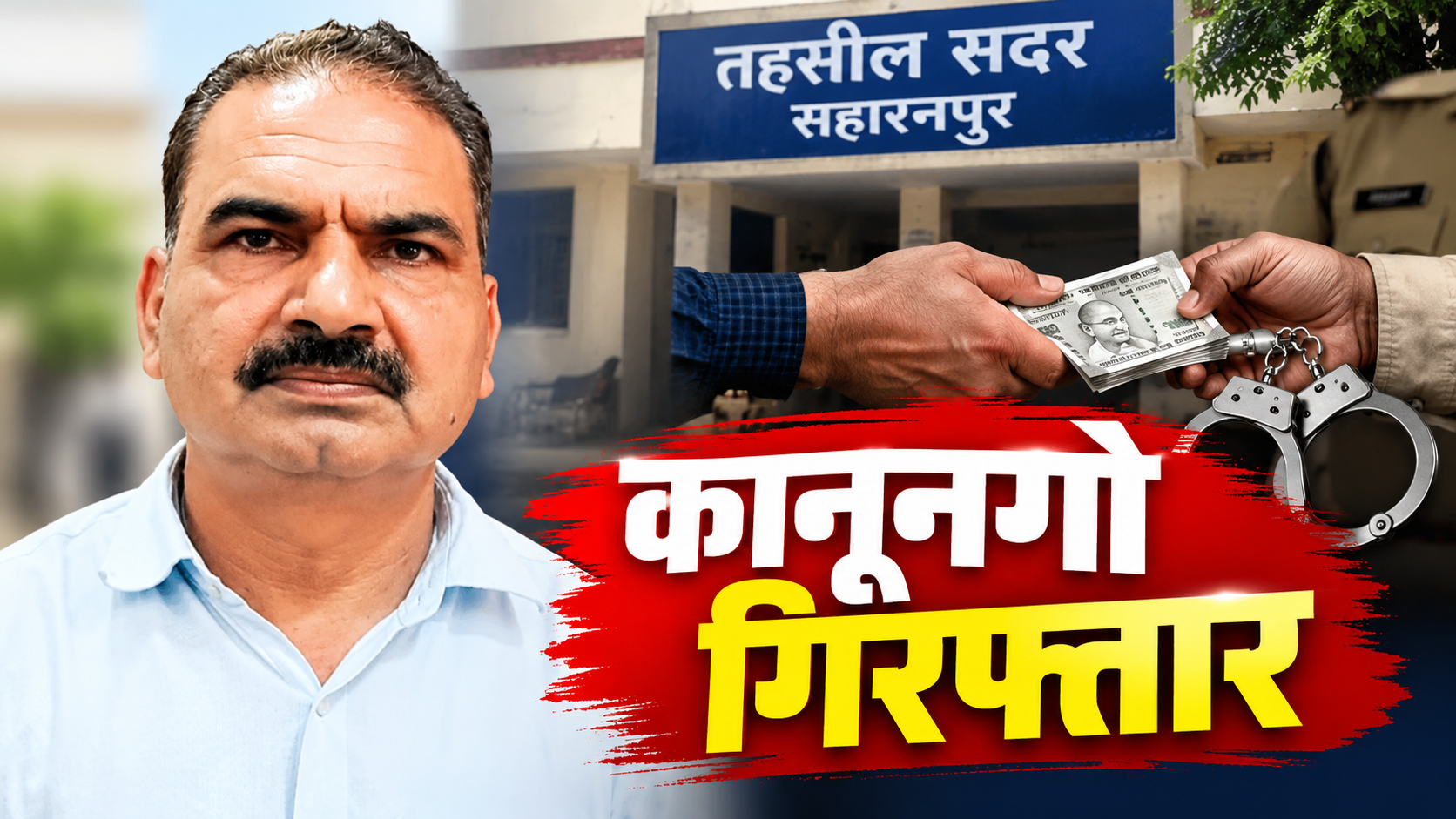 सहारनपुर में 15 हजार की रिश्वत लेते कानूनगो गिरफ्तार